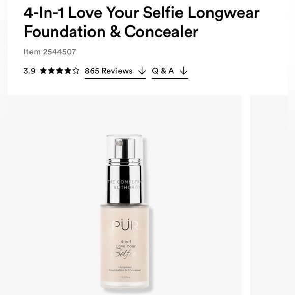 PÜR 4-In-1 Love Your Selfie Longwear Foundation & Concealer - Picture 1 of 5